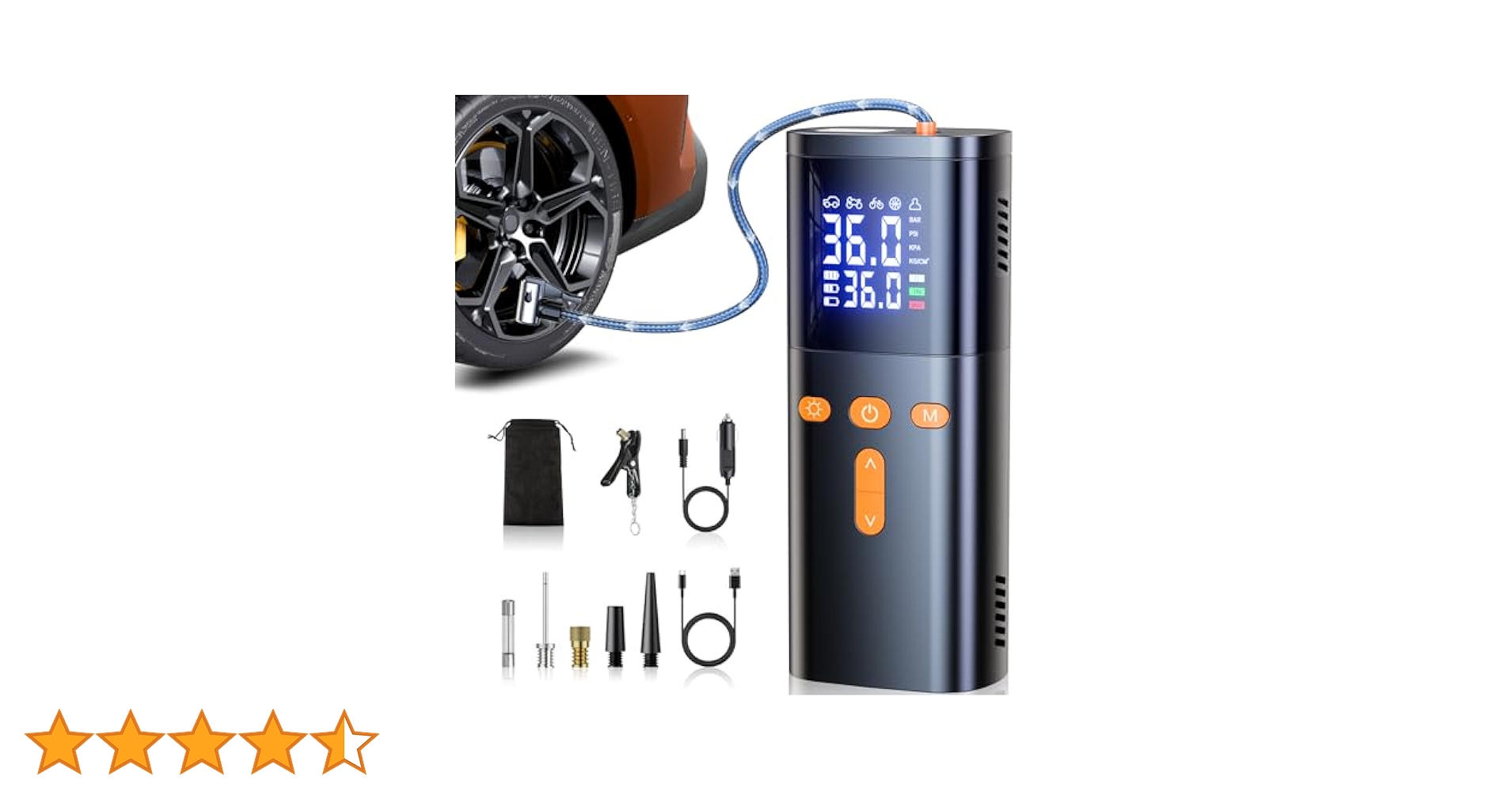 Amazon | Philoent 自転車 空気入れ 電動空気入れ 車 7800mAh